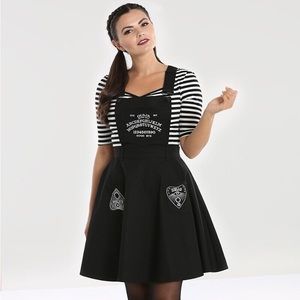 NWT Hell Bunny Ouija Board Overall Dress Size L
